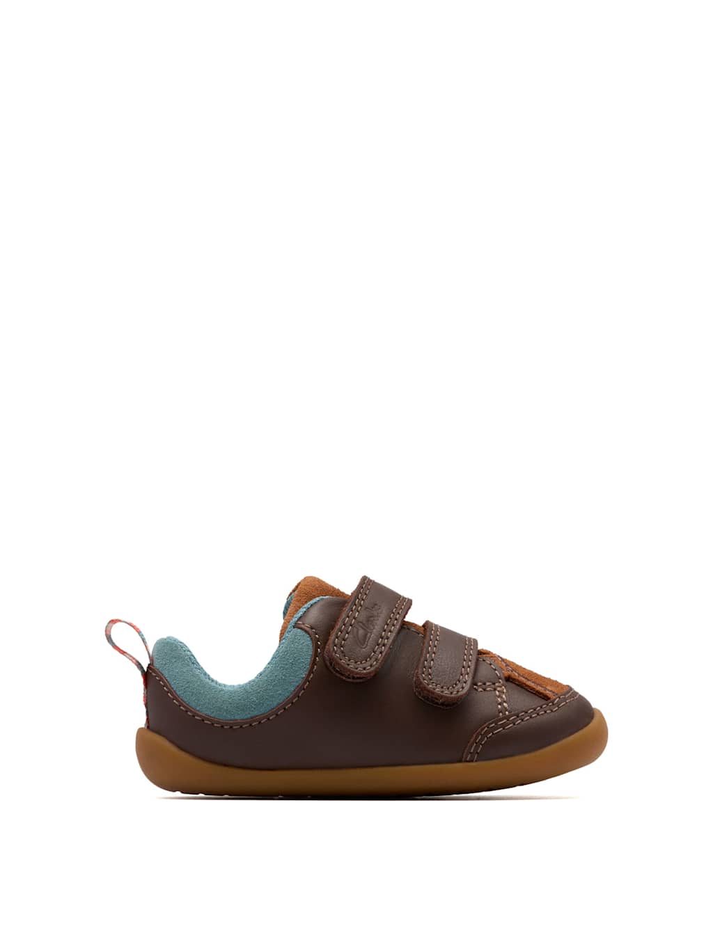 Clarks Kids' Leather Riptape Bear Trainers (3 Small - 5 Small) Brown