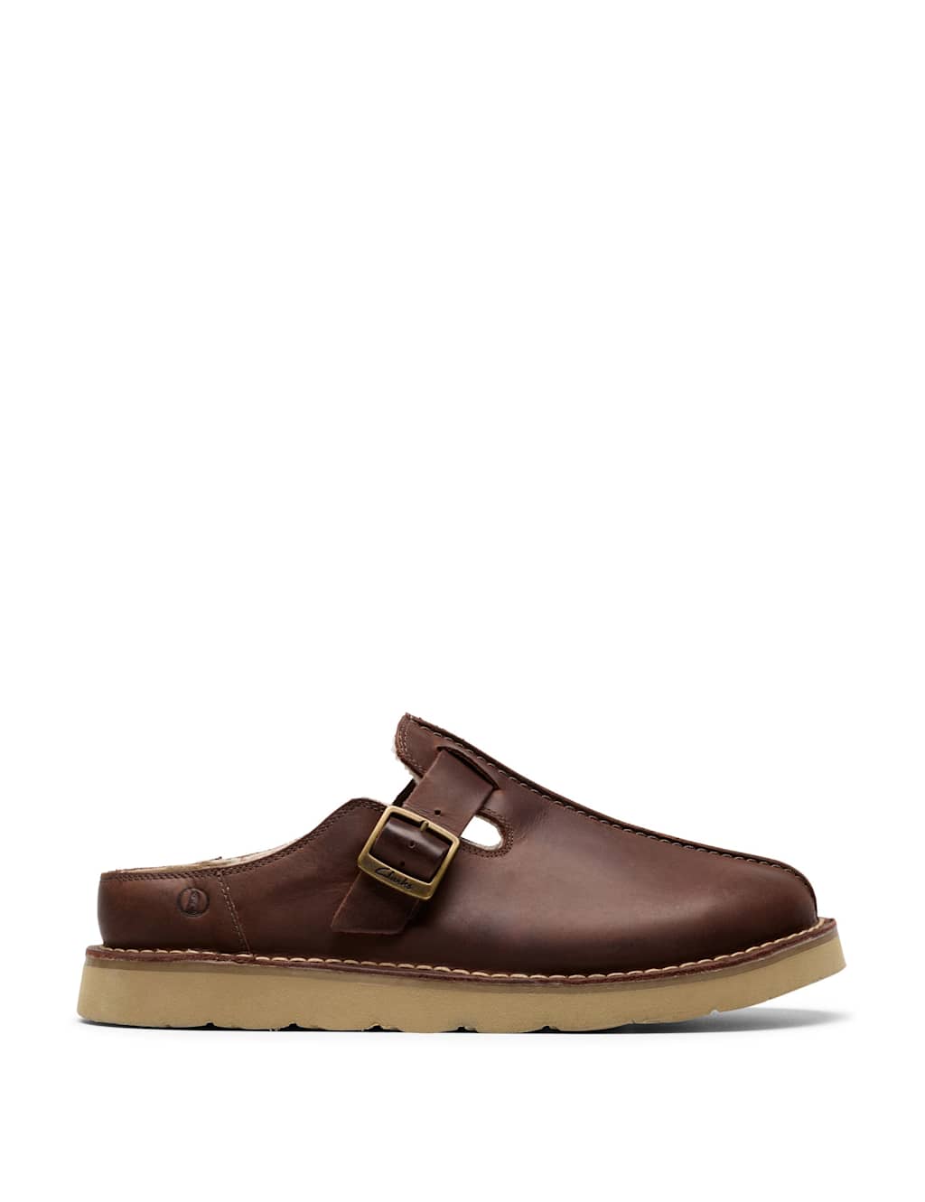Clarks Leather Slip-On Shoes Brown