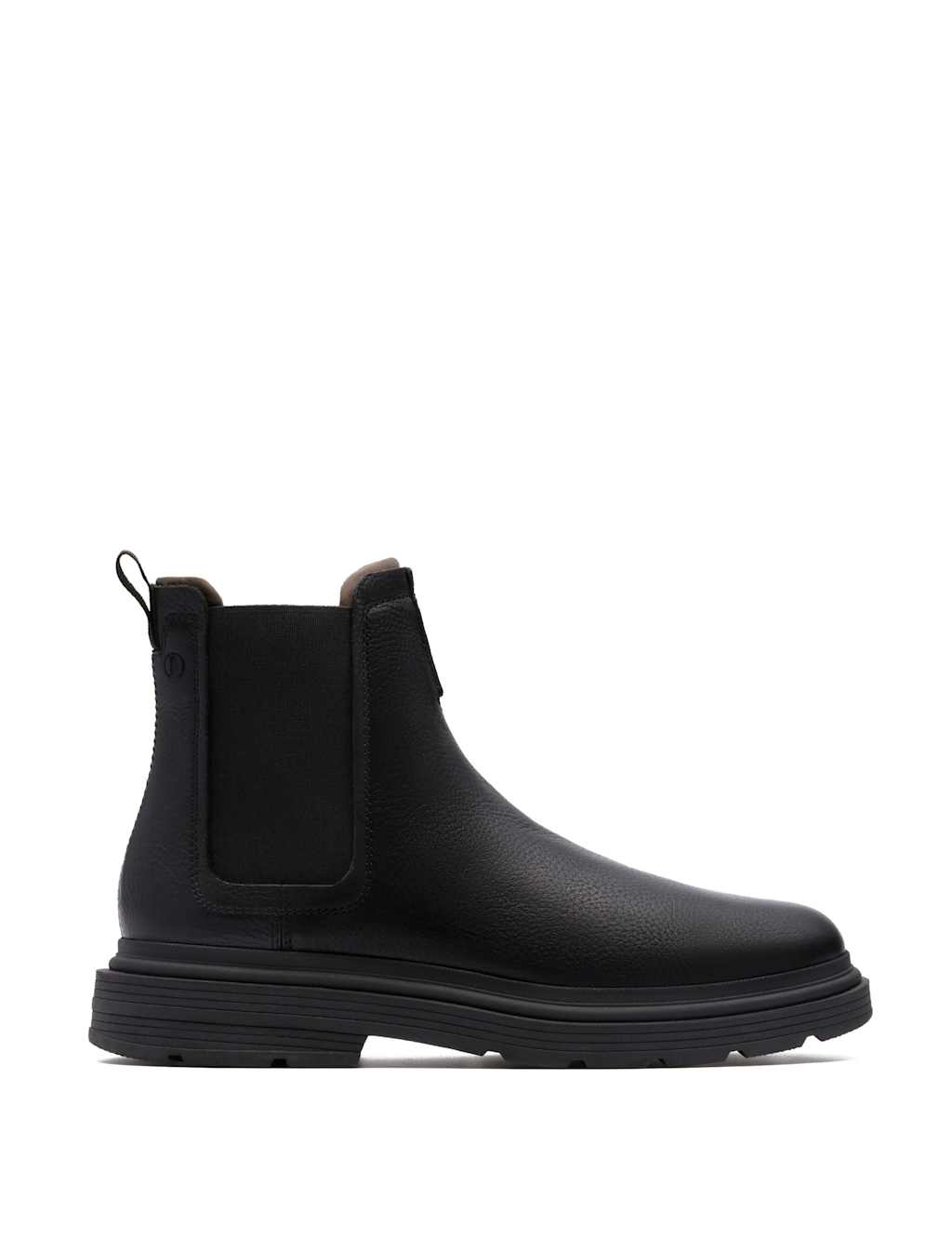 Clarks Leather Pull-On Chelsea Boots Black