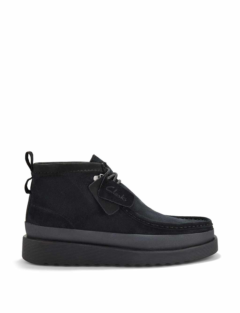 Clarks Suede Casual Boots Black