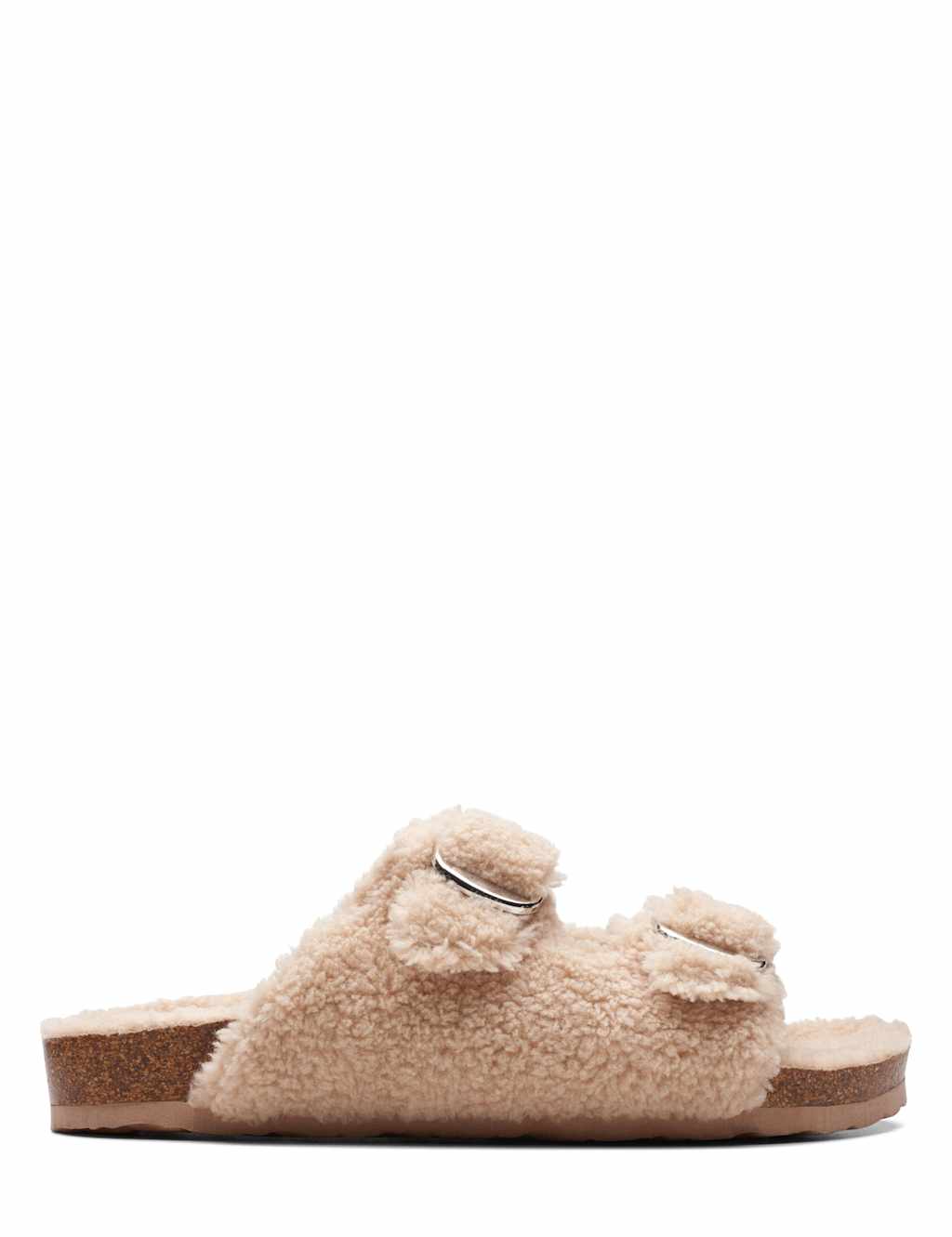 Clarks Borg Slider Slippers Oatmeal