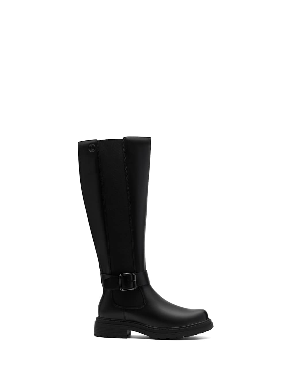 Clarks Leather Chelsea Knee High Boots Black