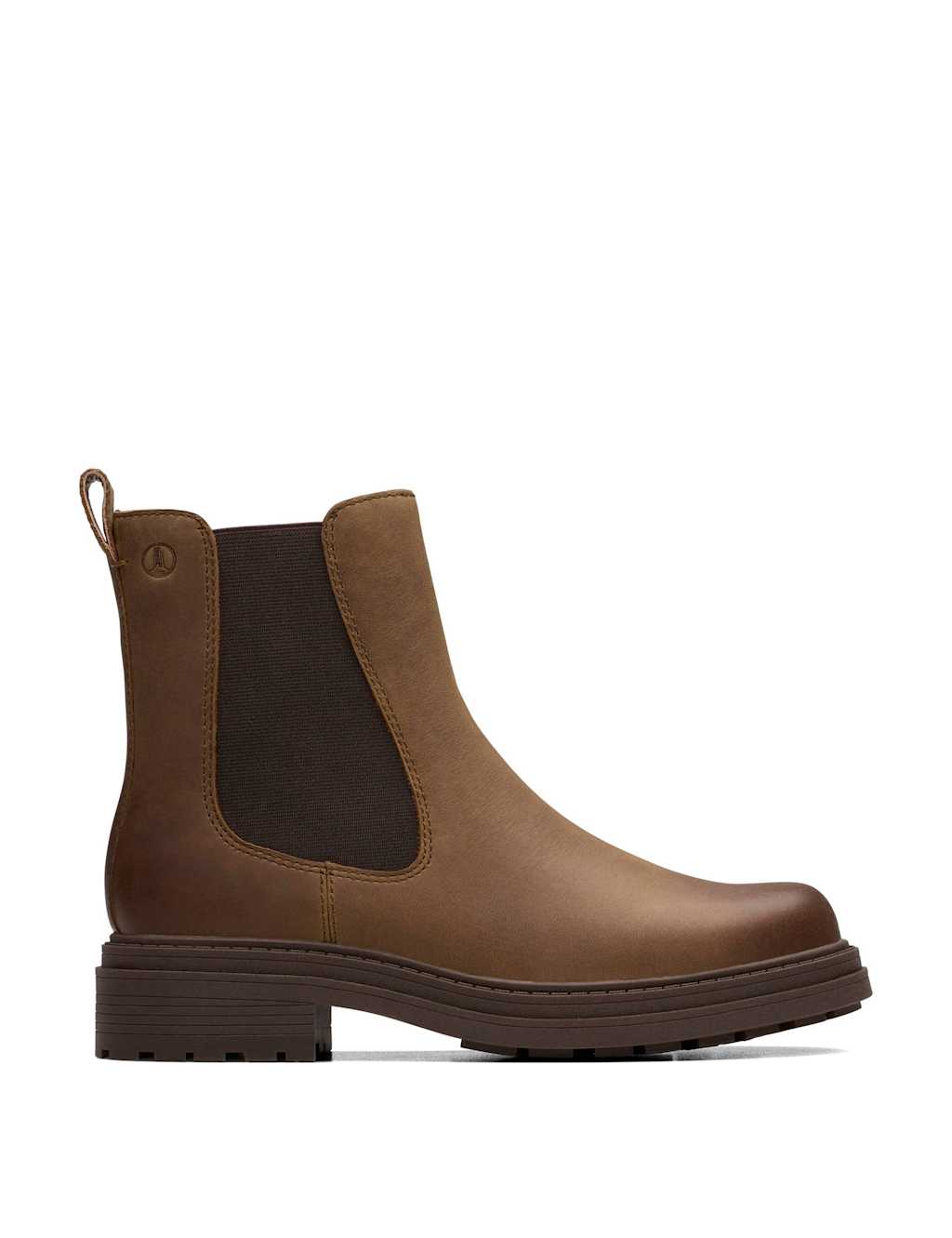 Clarks Leather Chelsea Boots Brown