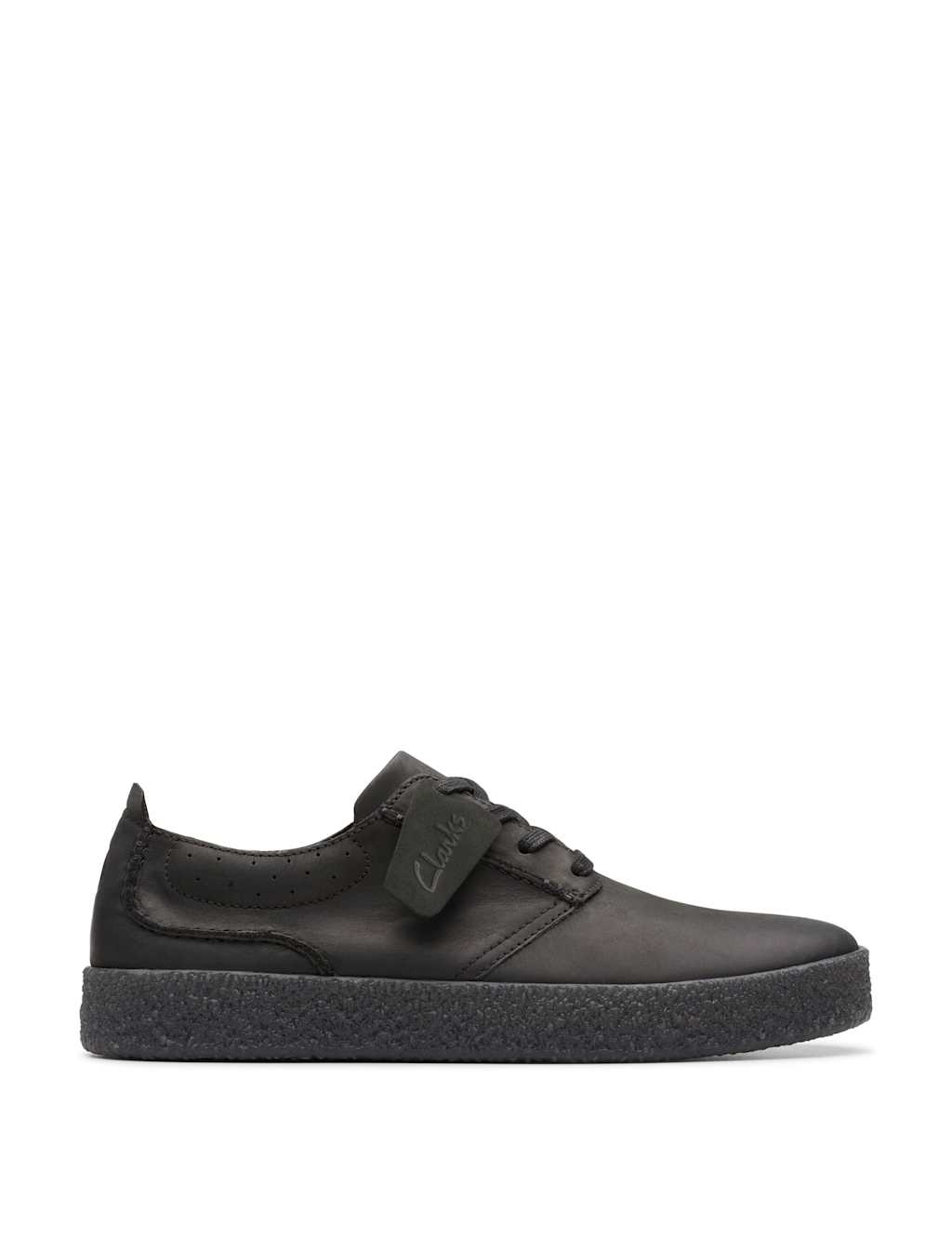 Clarks Leather Trainers Black