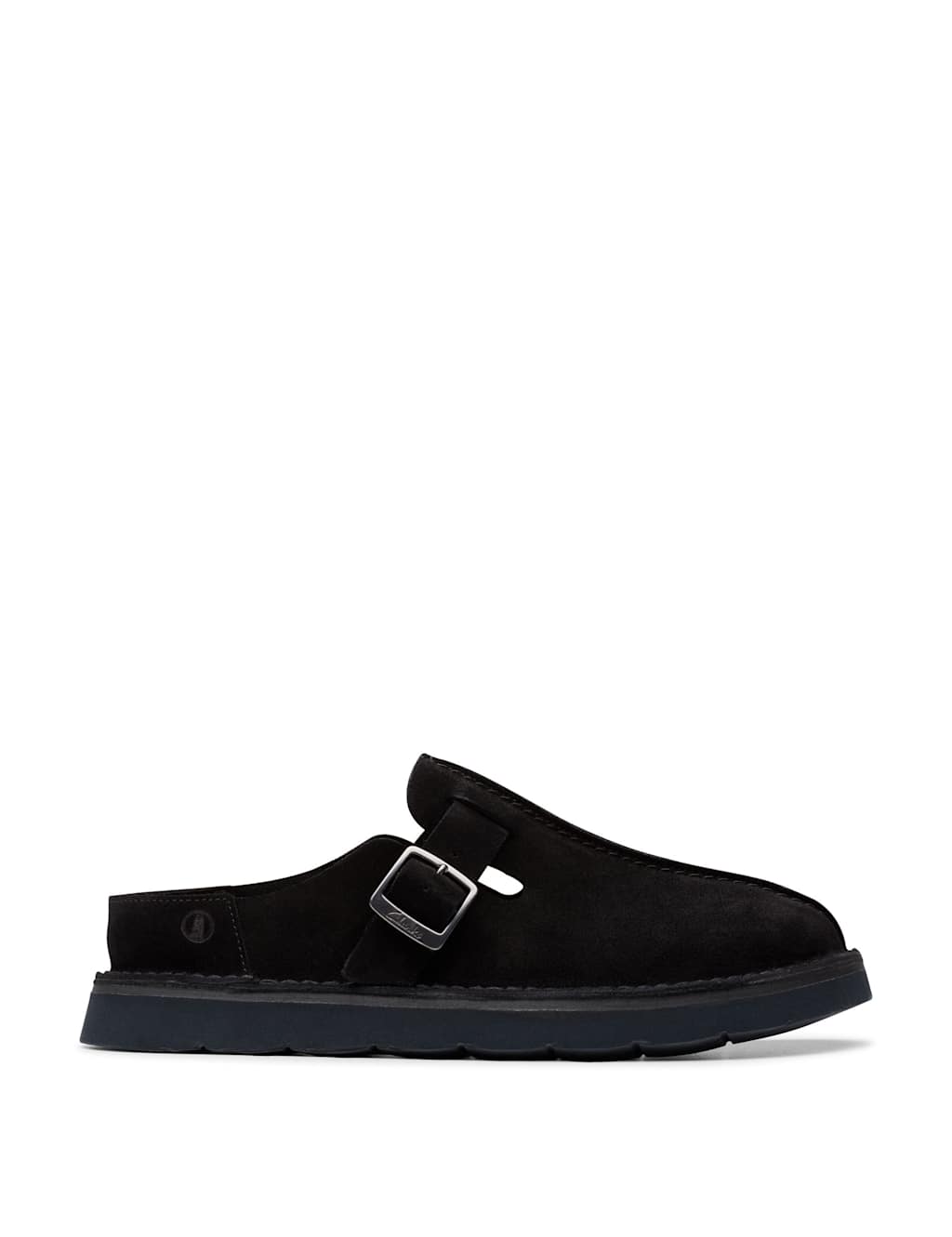 Clarks Suede Slip-On Shoes Black