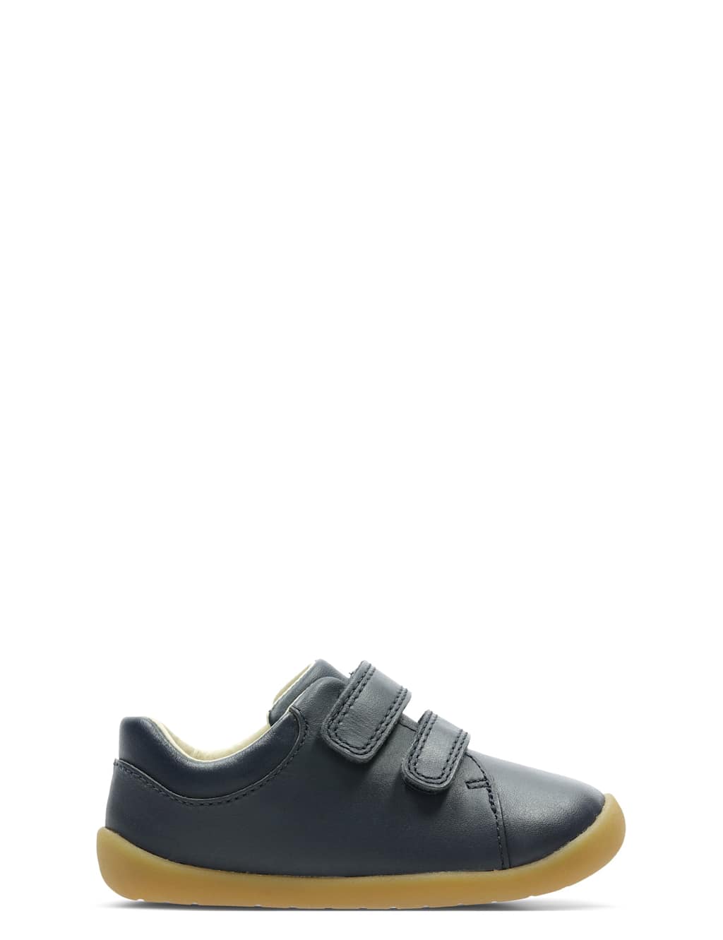 Clarks Kids' Leather Riptape Trainers (3 Small - 5 Small) Navy