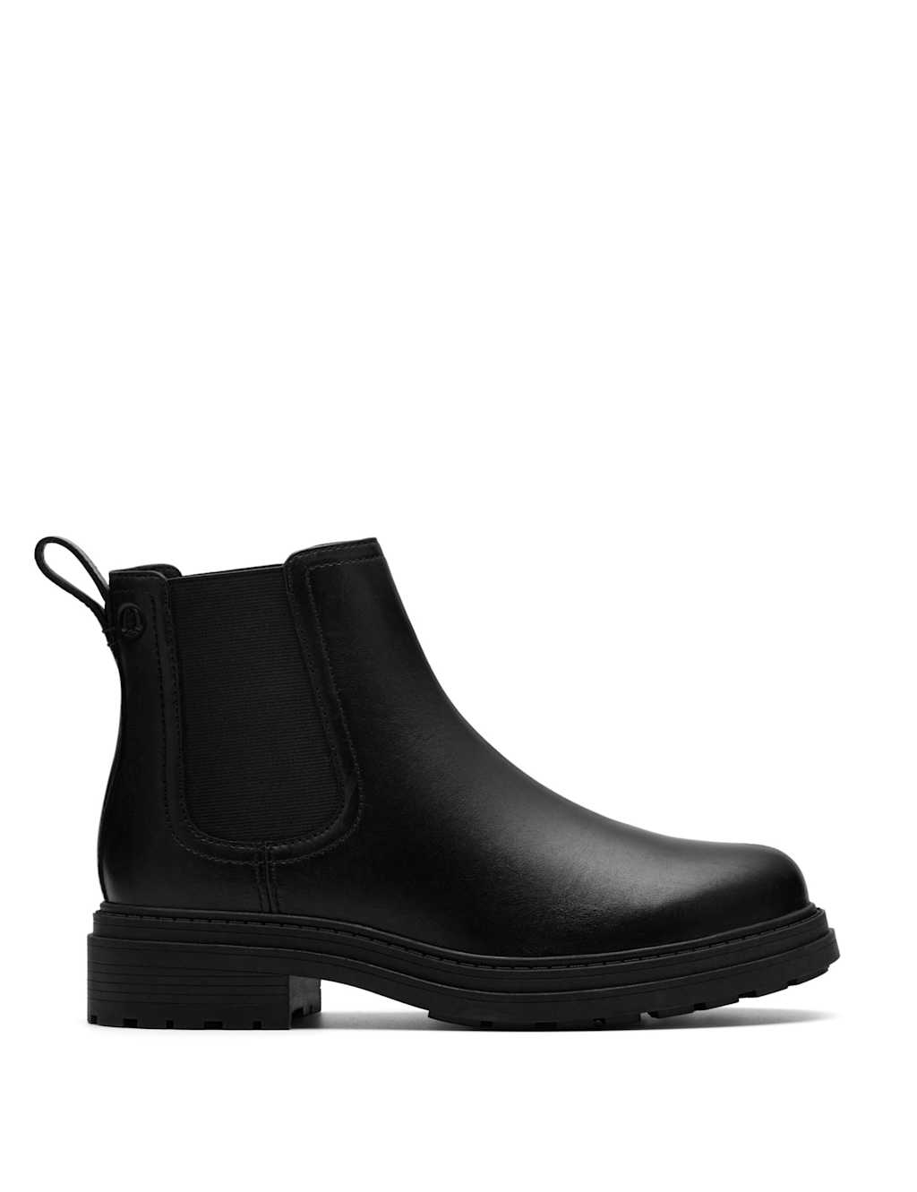 Clarks Women's Wide Fit Leather Chelsea Boots - 4 - Black - Available at M&S