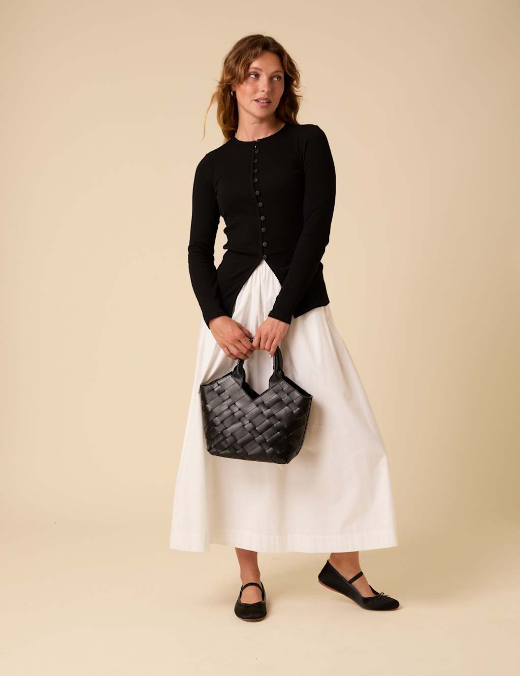 Nobody's Child Cotton Rich Knitted Waistcoat Top Black