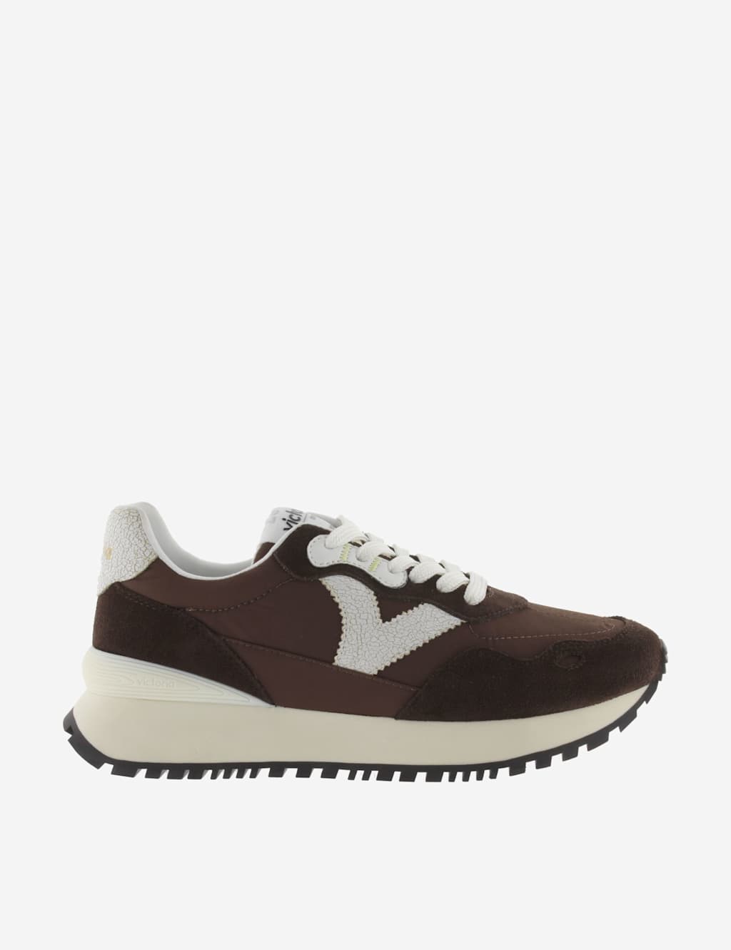 Victoria Lace Up Trainers Chocolate