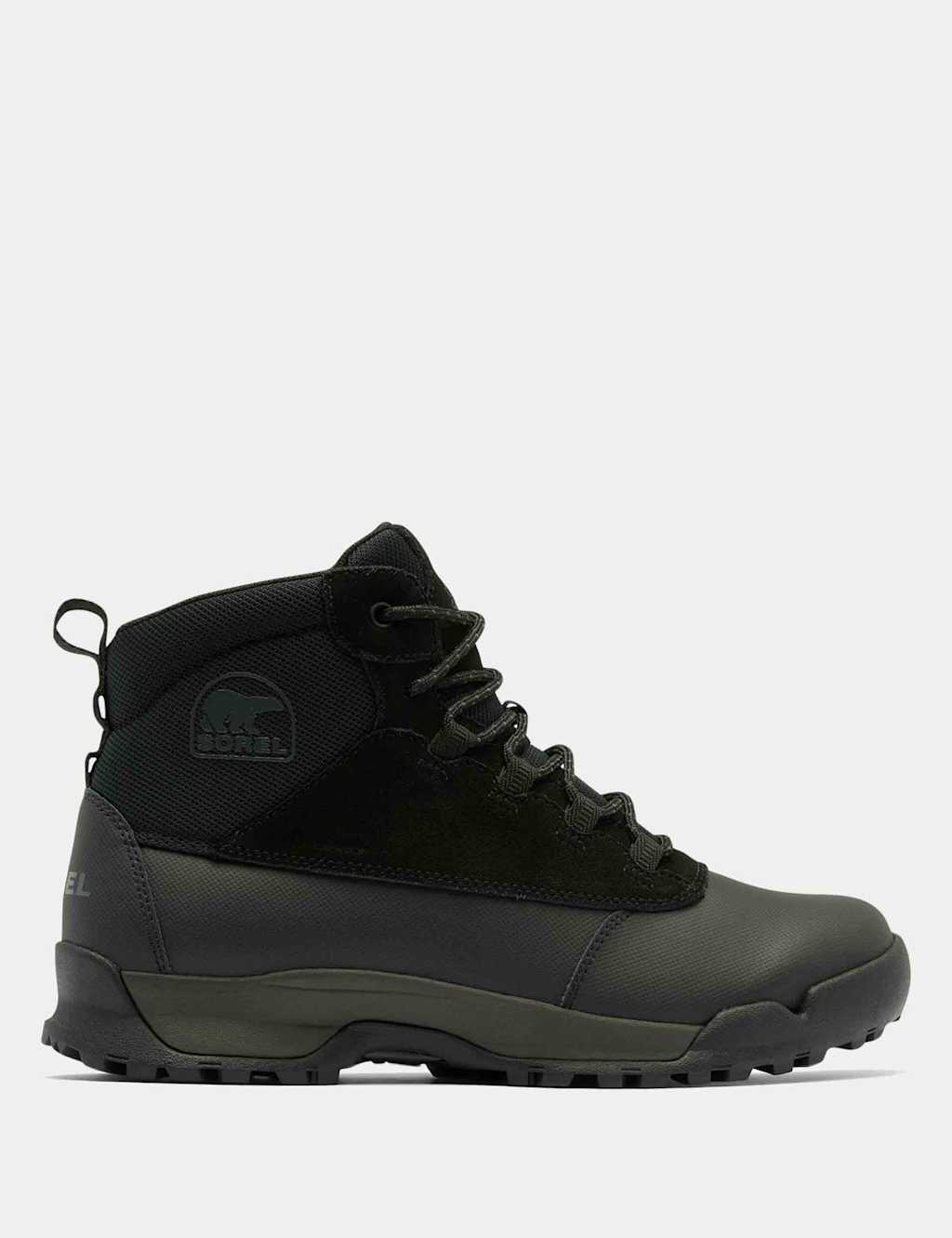 Sorel Buxton Lite Lace Plus Waterproof Leather Boots Black