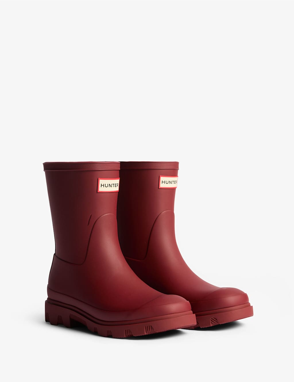 Hunter Downpour Short Wellies Red