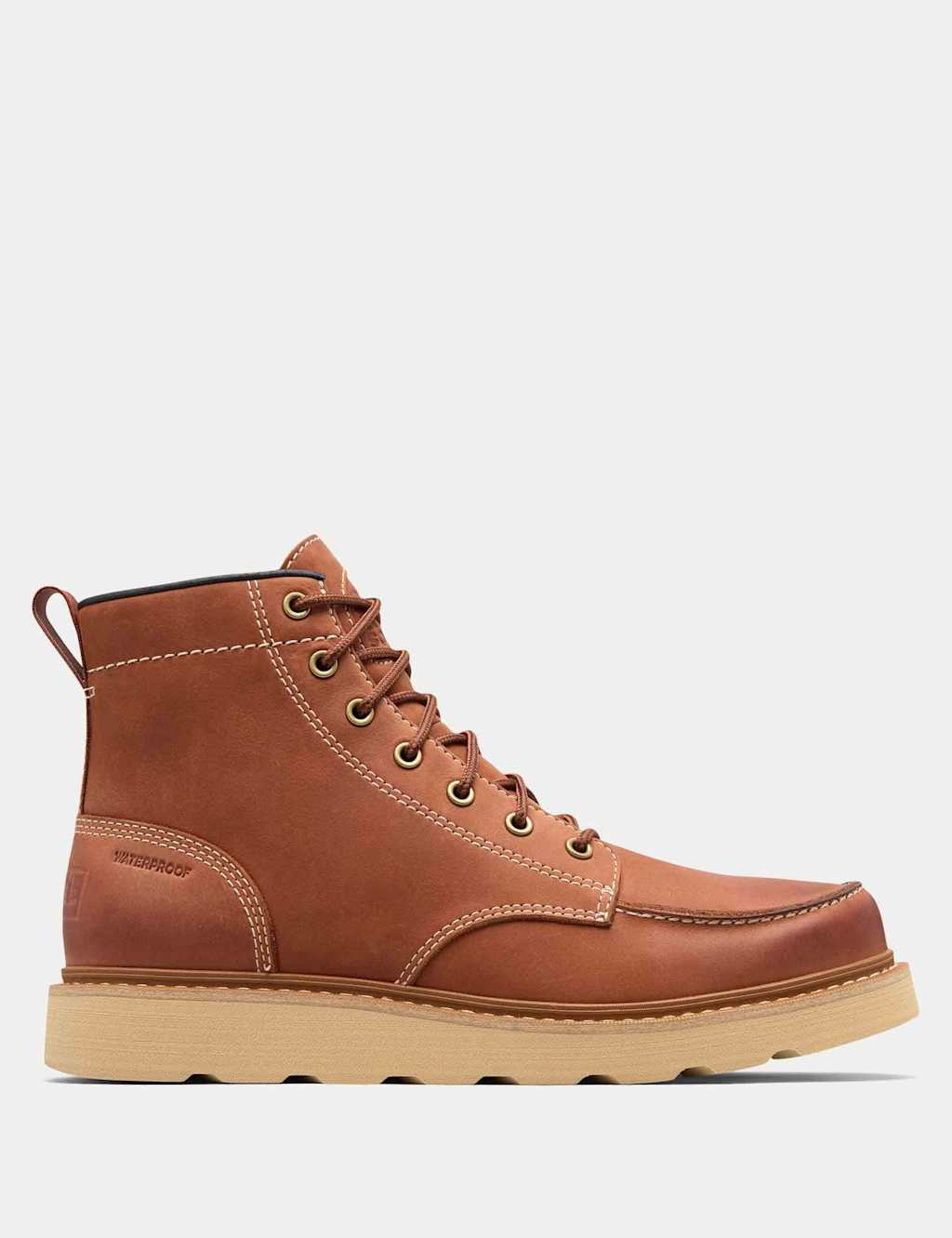 Sorel Slabtown 62' Leather Waterproof Moccasin Boots Brown