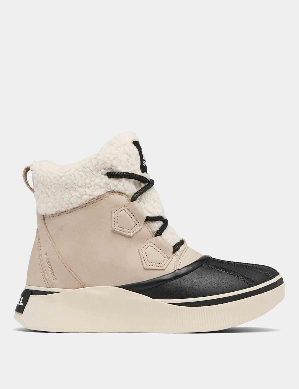 Sorel Out N About IV Chillz Leather Ankle Boots Beige Mix