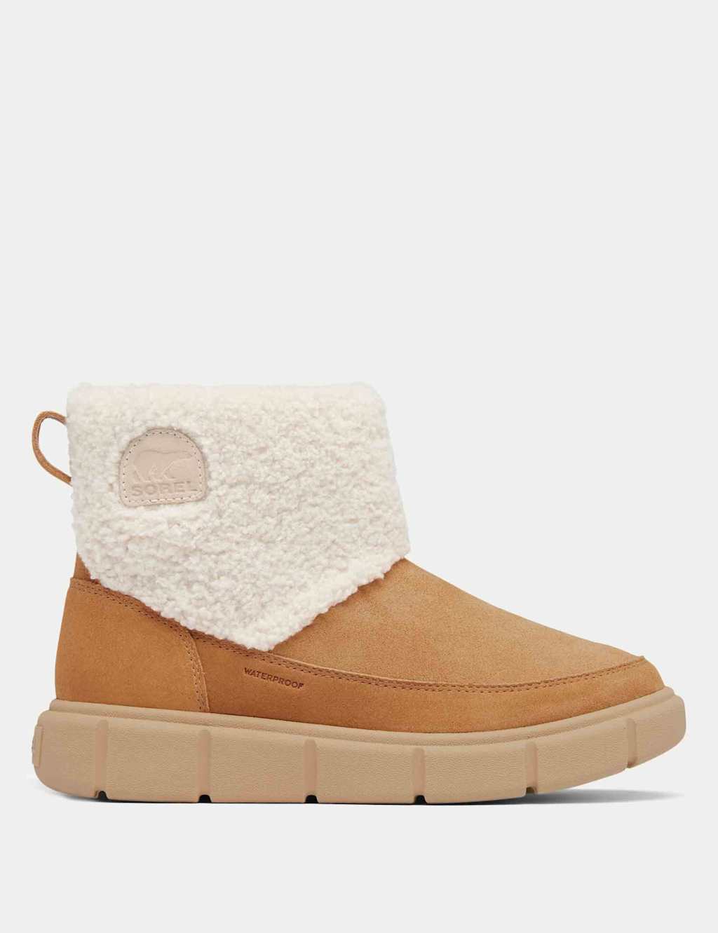 Sorel Explorer Suede Faux Fur Lined Ankle Boots Brown Mix