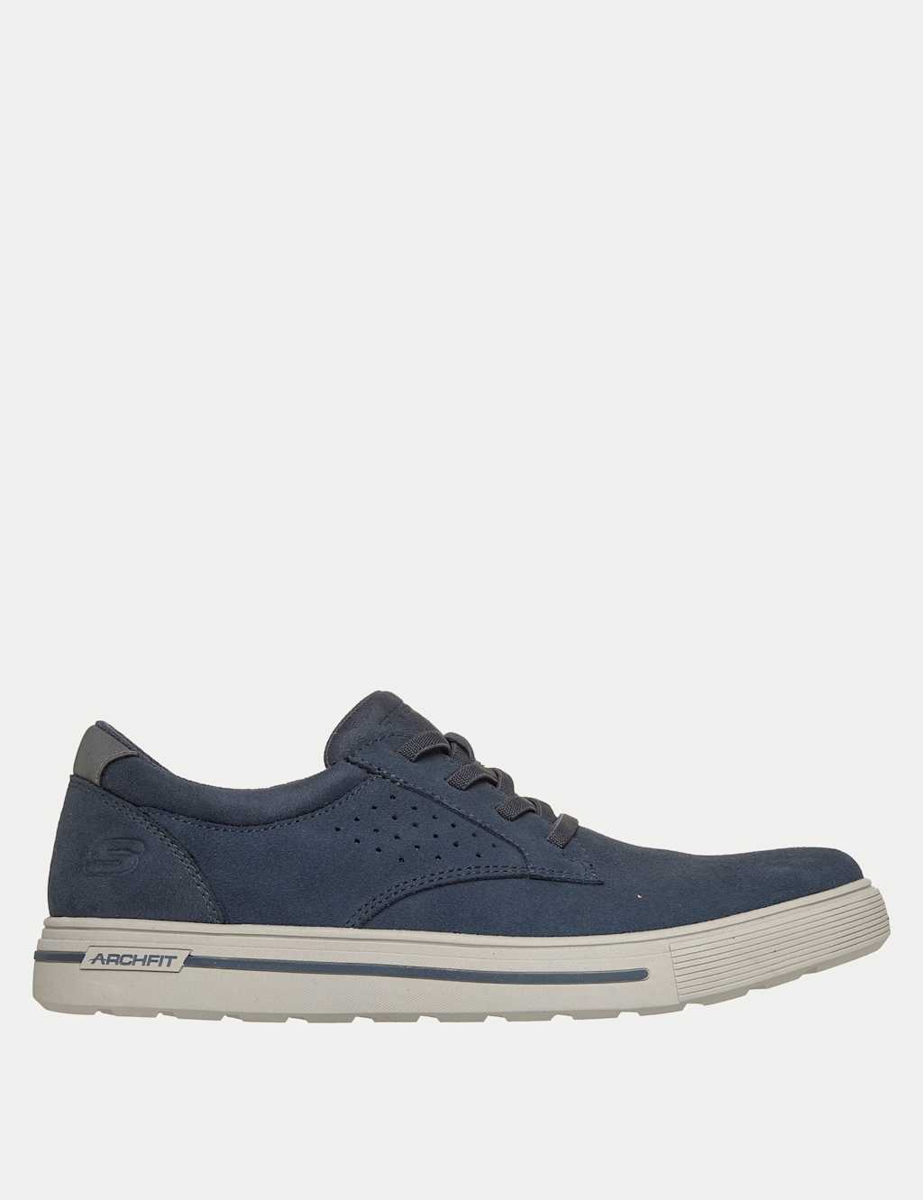 Skechers Men's Solano Rey Arch Fit Suede Walking Shoes - 11 - Navy - Available at M&S