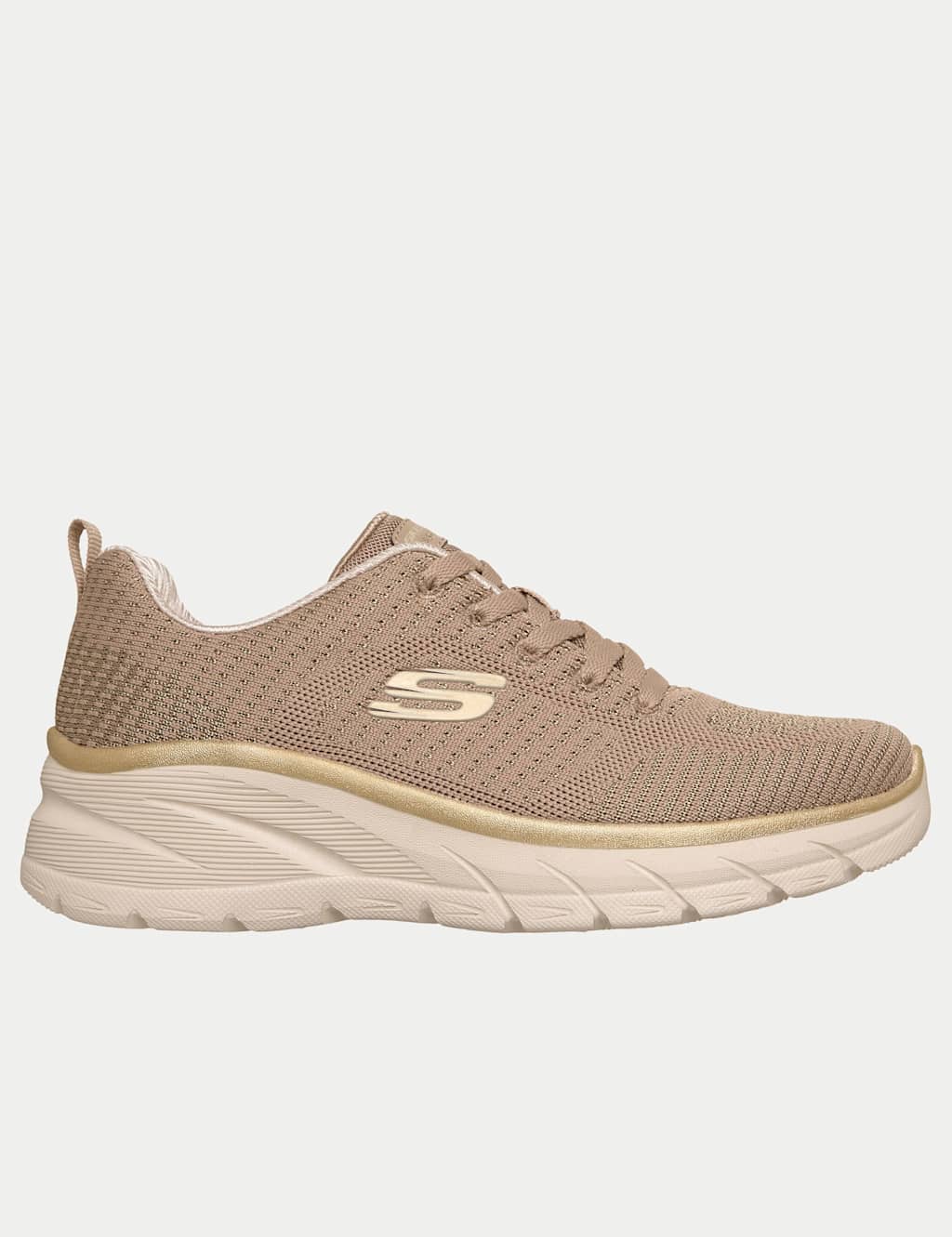 Skechers Women's Fashion Fit 2.0 Moonlight Glow Trainers - 5 - Taupe - Available at M&S