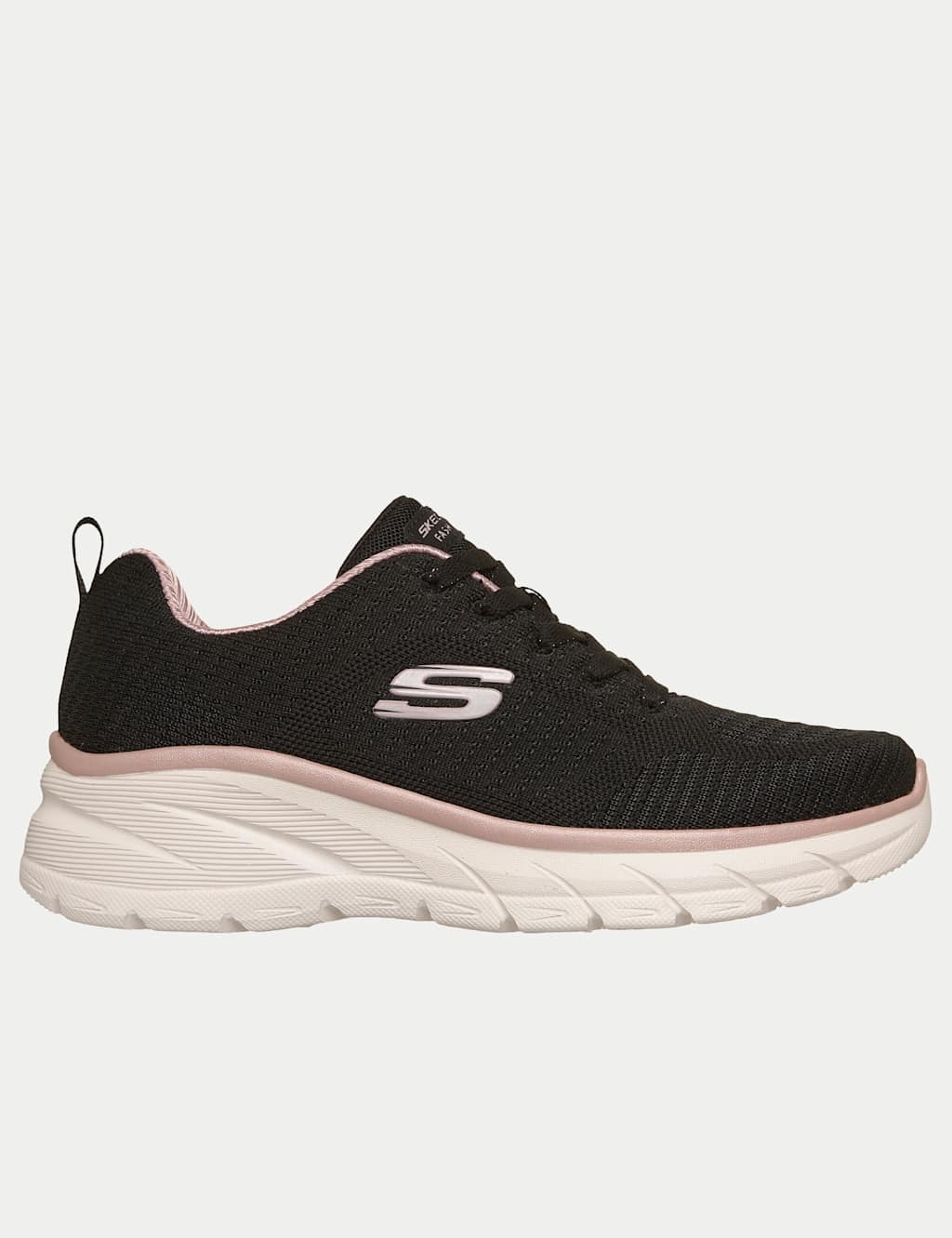Skechers Women's Fashion Fit 2.0 Lace Up Trainers - 6 - Black Mix - Available at M&S