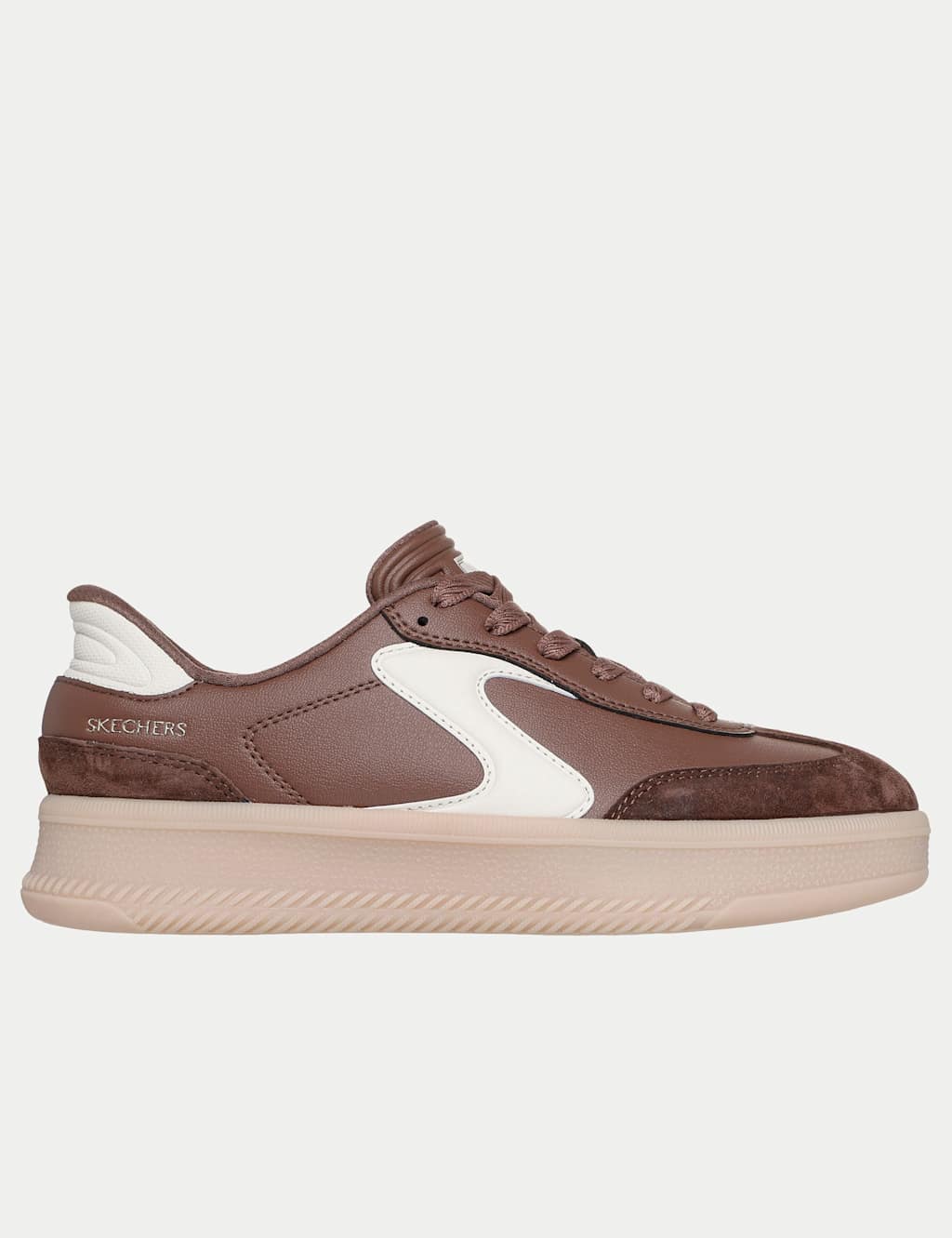 Skechers Women's Hotshot HI Lifted Luxe Slip-ins Platform Trainers - 8 - Brown - Available at M&S