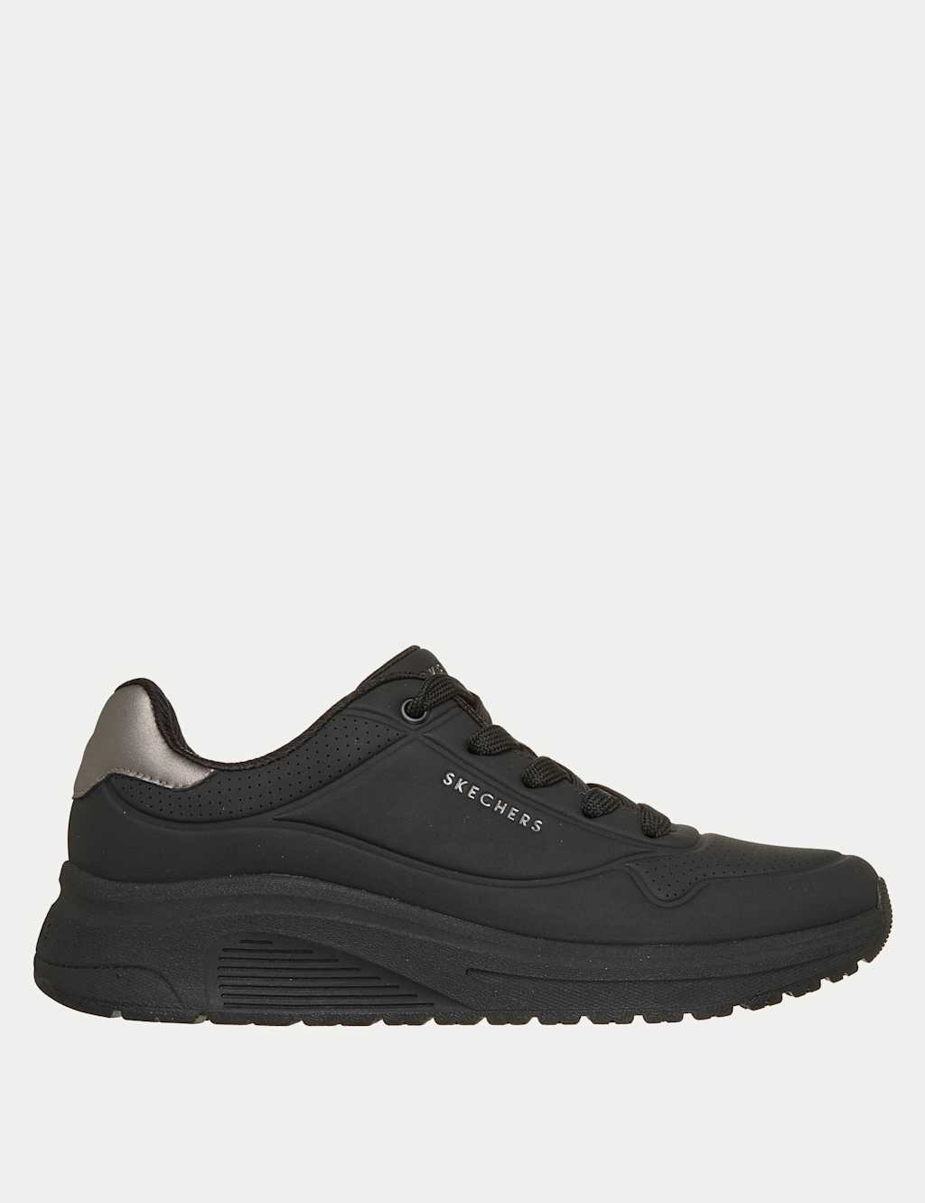 Skechers Women's Uno Lite 2 Lace Up Trainers - 4 - Black - Available at M&S