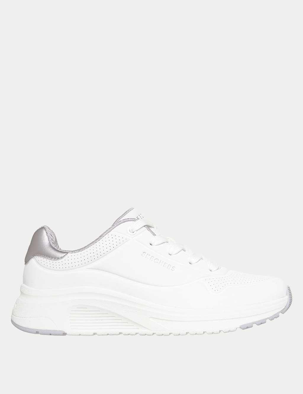 Skechers Women's Uno Lite 2 Lace Up Trainers - 5 - White - Available at M&S