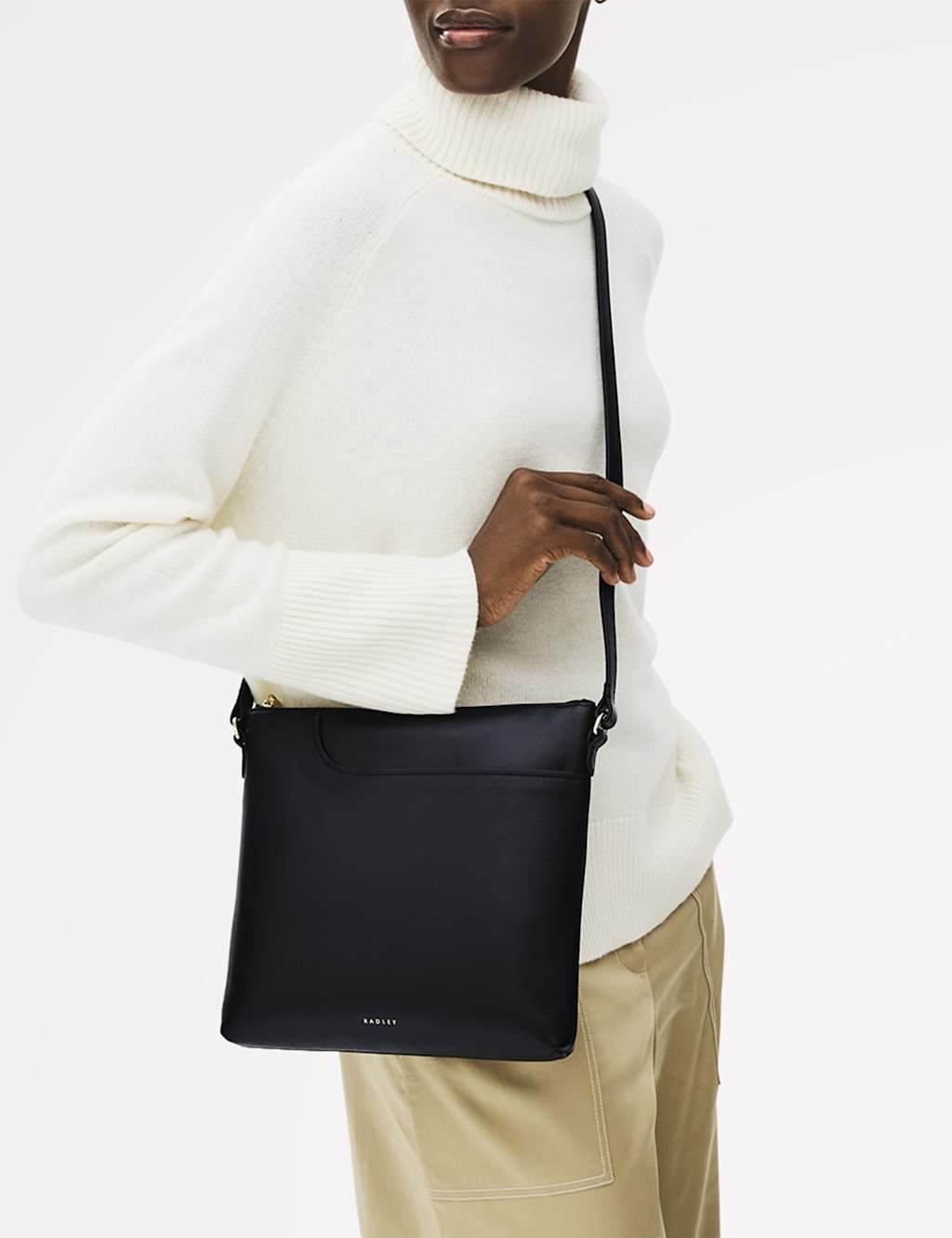 Radley Leather Cross Body Bag Black