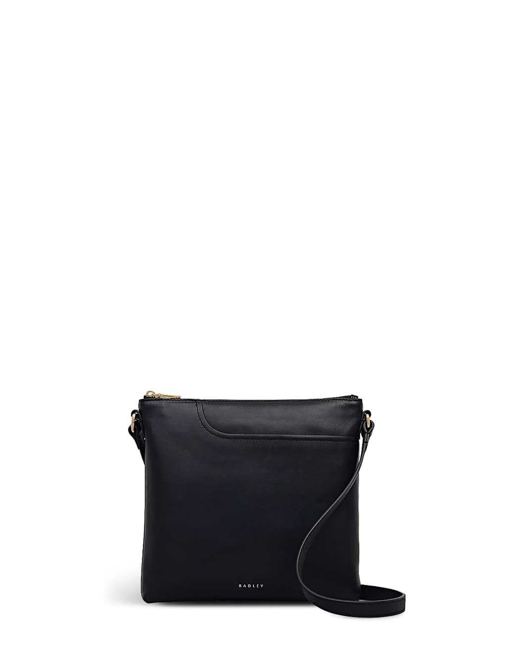 Radley Leather Zip Detail Cross Body Bag Black