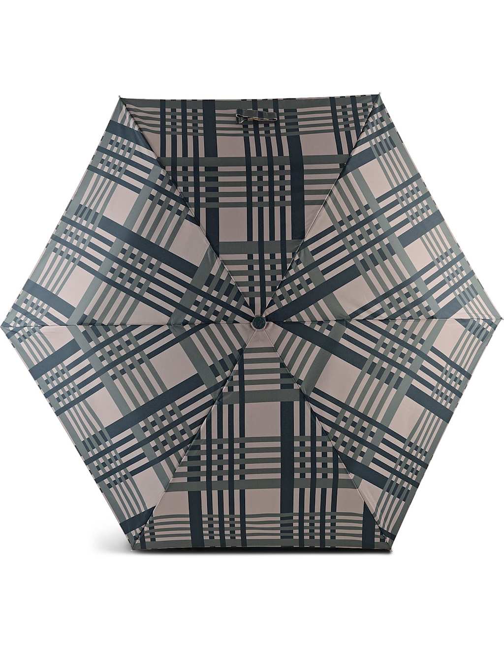 Radley Checked Compact Umbrella Beige