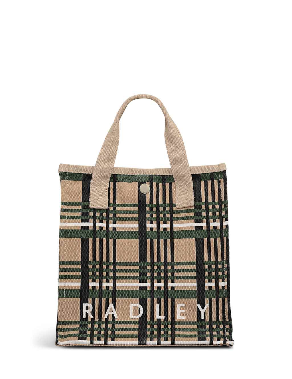 Radley Check Open Top Grab Bag Beige