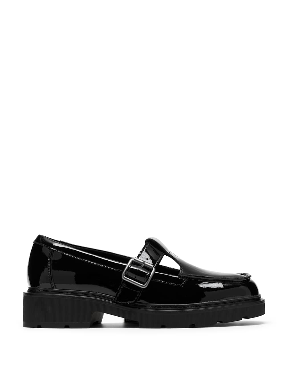 Clarks Women's Leather Patent Mary Jane Shoes - 5½ - Black - Available at M&S