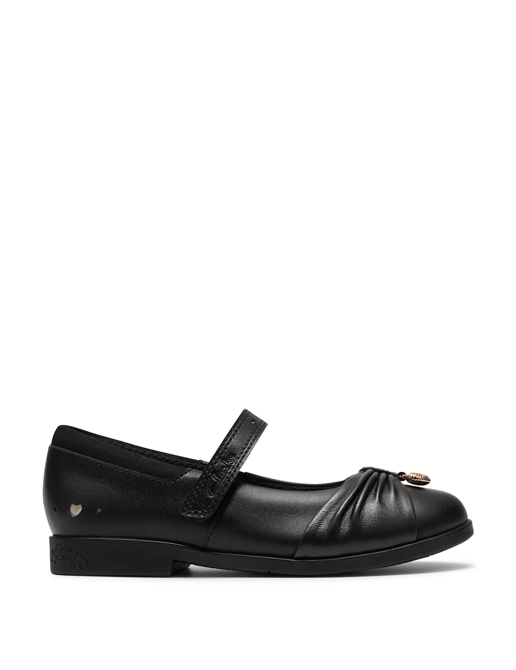 Clarks Girls Leather School Shoes (7 Small-2 ½ Large) - 12½ - Black - Available at M&S