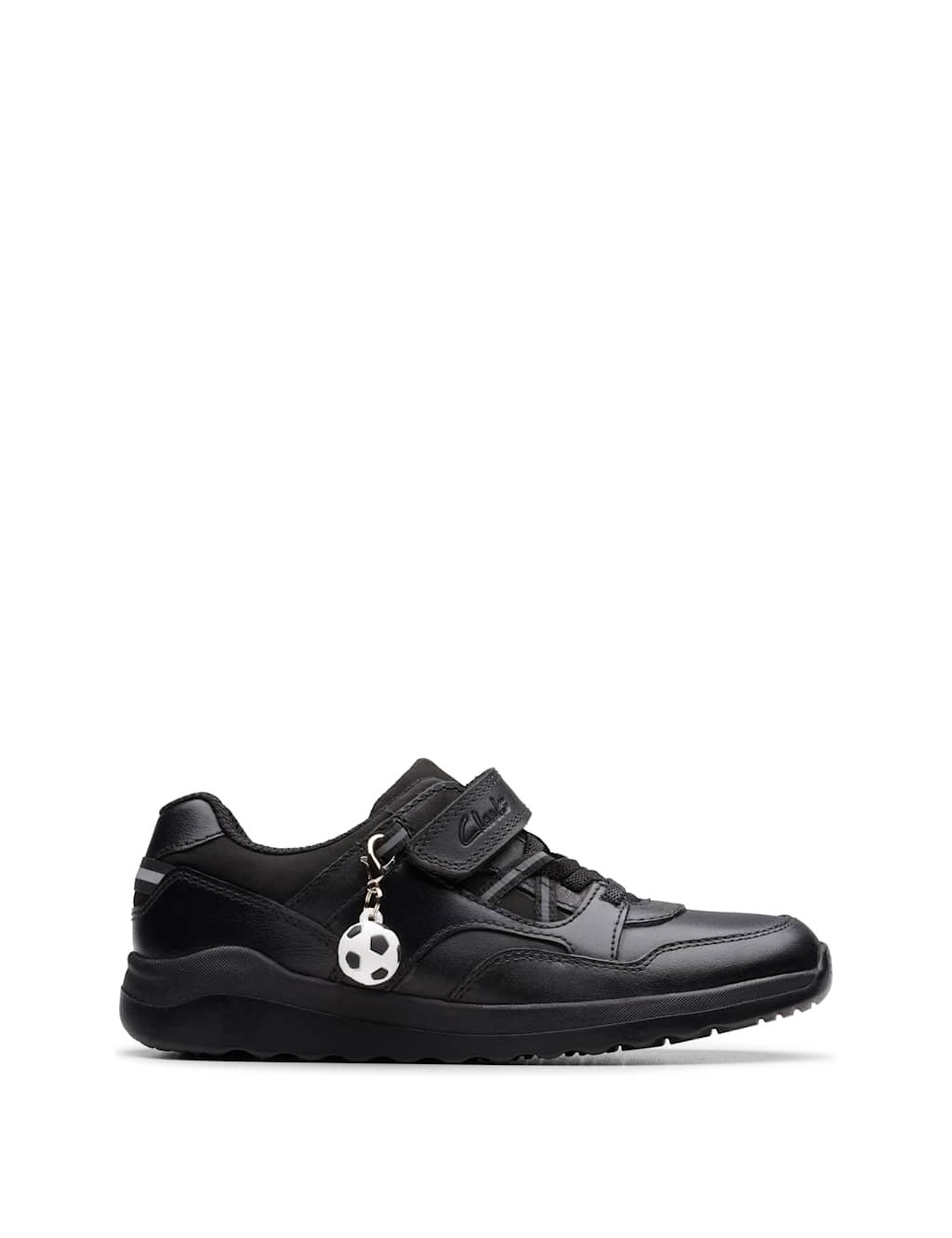 Clarks Boys Leather Riptape School Shoes (10 Small-2 ½ Large) - 10 - Black - Available at M&S