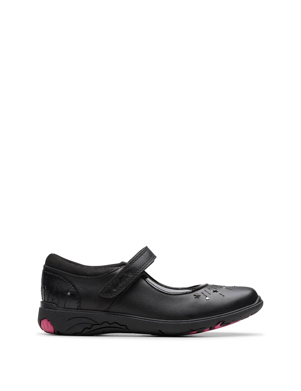 Clarks Girls Leather Mary Jane Shoes (7 Small - 2½ Large) - 2 - Black - Available at M&S