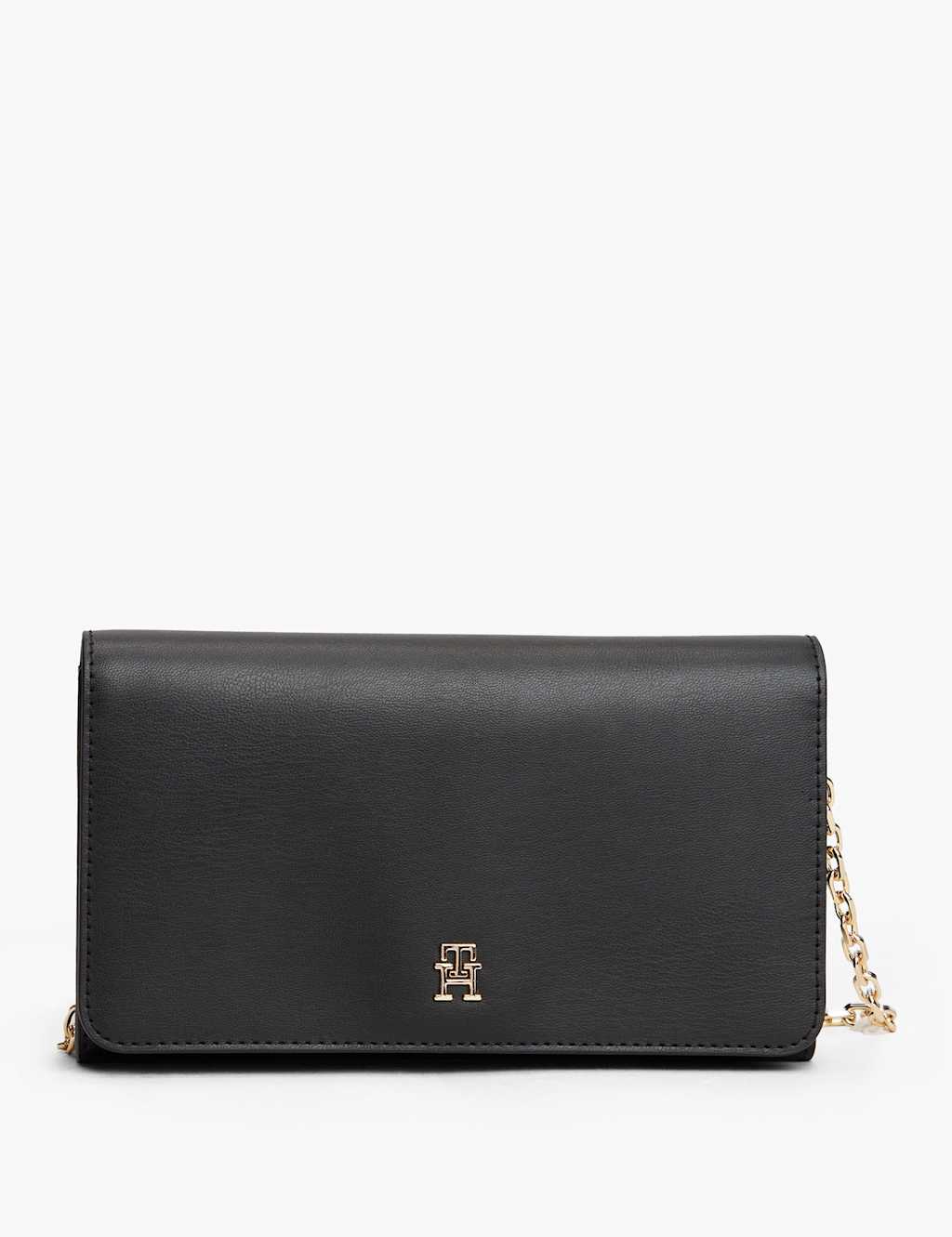 Tommy Hilfiger Icon Chain Strap Purse Black