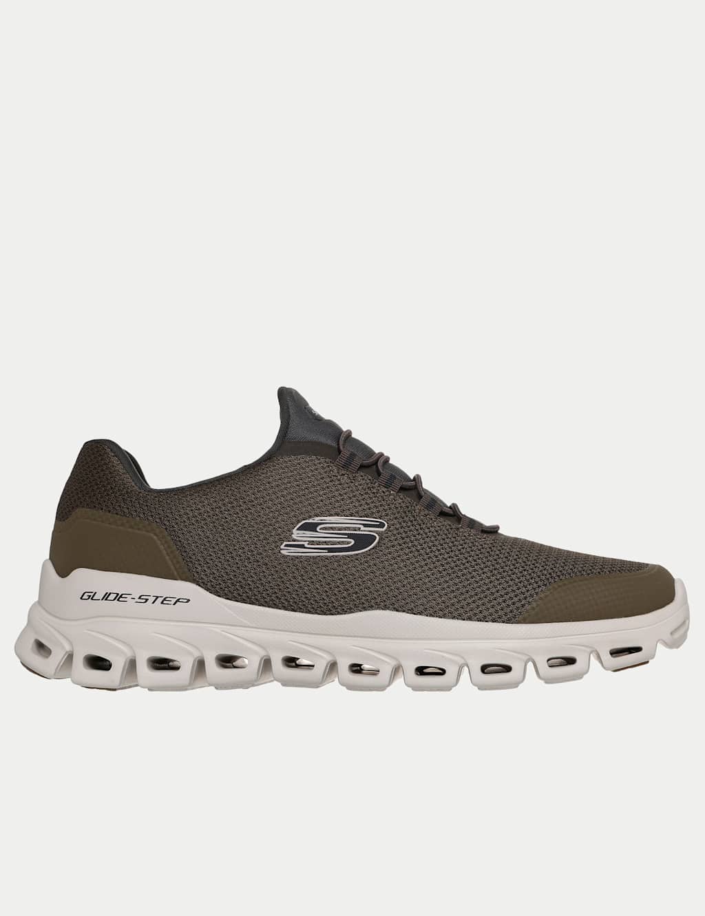 Skechers Men's Glide-Step Noltek Slip-Ins Trainers - 7 - Olive - Available at M&S