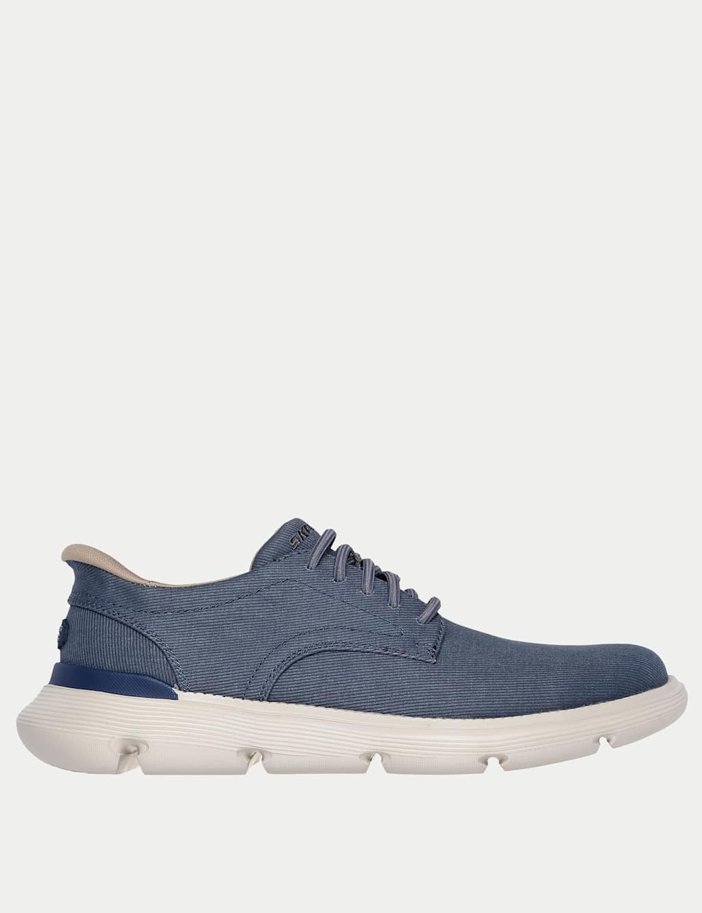 Skechers Men's Garza Slip On Trainers - 10 - Blue Marl - Available at M&S