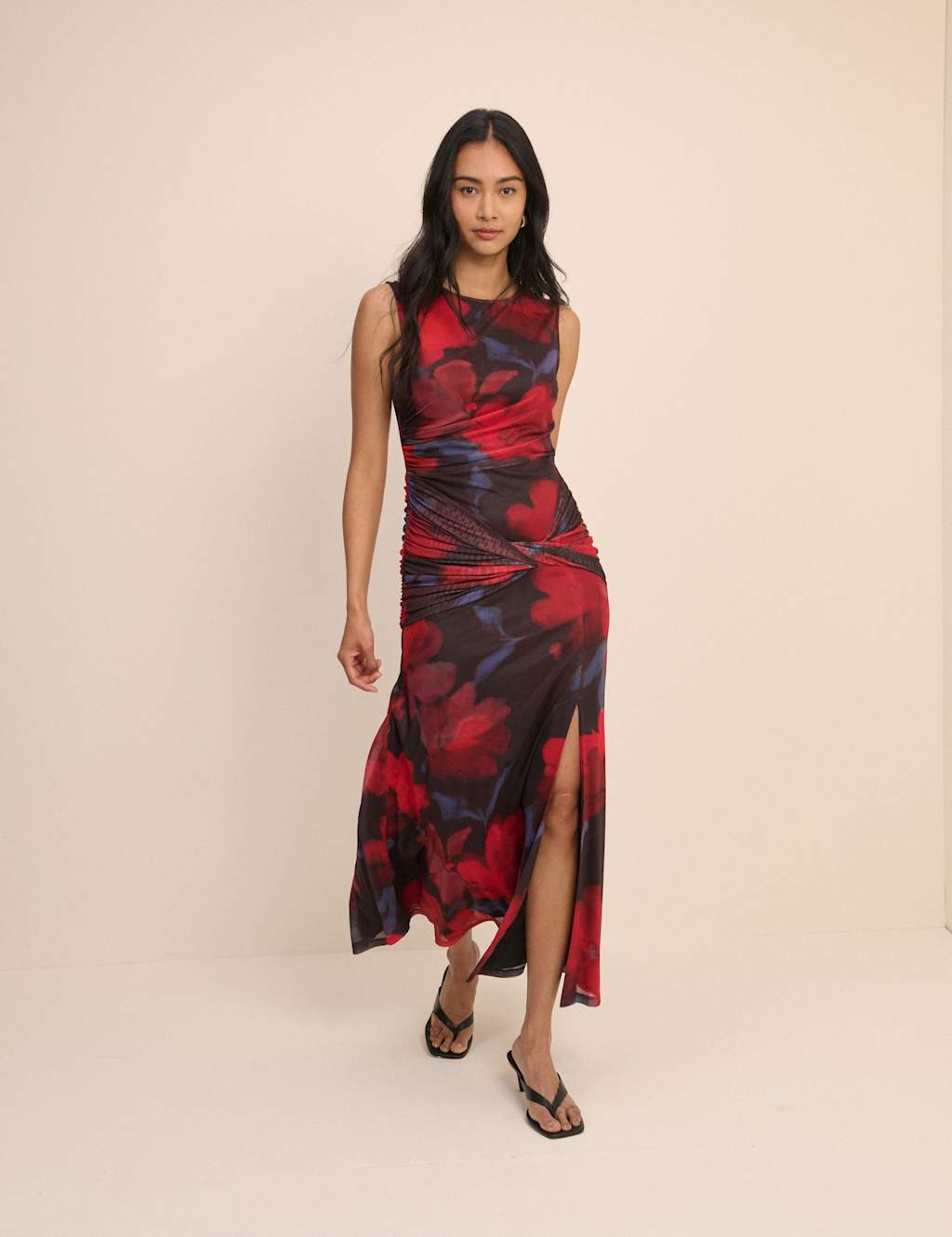 Nobody's Child Women's Twist Front Midi Bodycon Dress - 18 - Red - Available at M&S