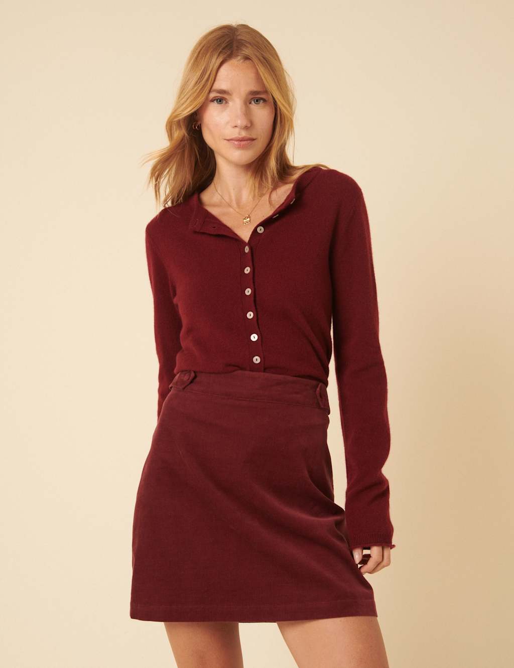 Nobody's Child Pure Cotton Mini A-Line Skirt Red