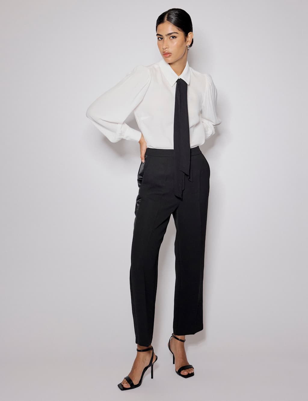 Nobody's Child Tuxedo Slim Fit Trousers Black