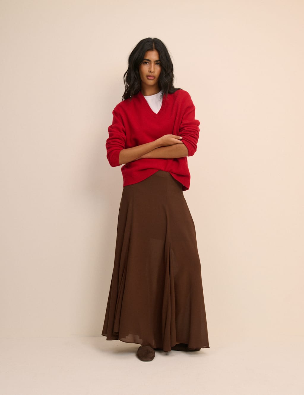 Nobody's Child Women's Maxi A-Line Skirt - 12 - Brown - Available at M&S