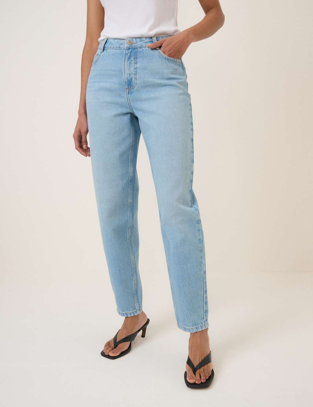 Nobody's Child Women's High Waisted Barrel Jeans - 18 - Blue - Available at M&S