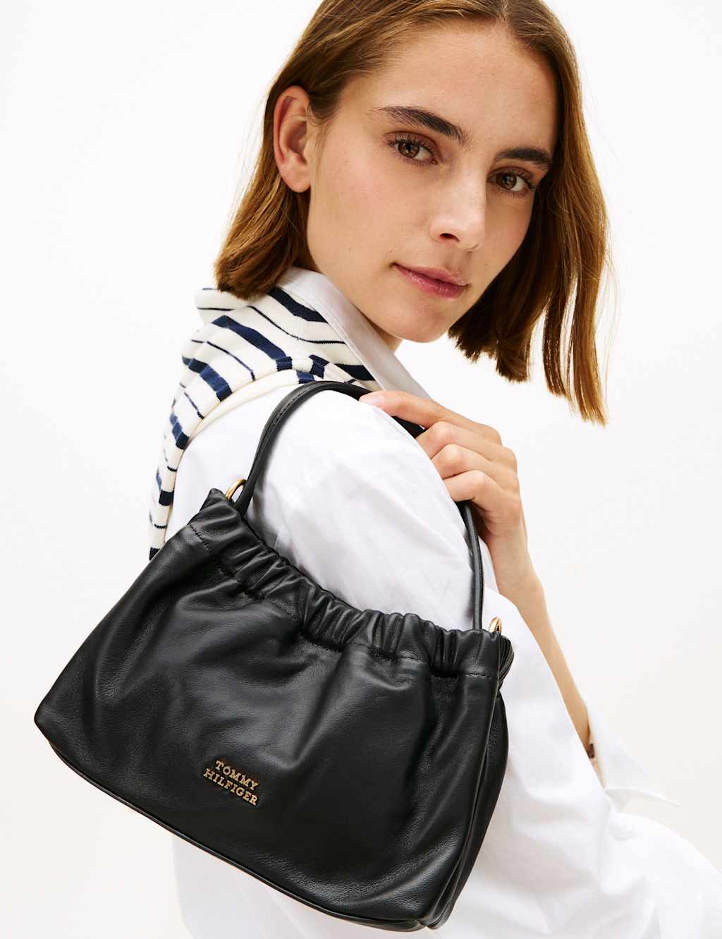 Tommy Hilfiger Soft Leather Mini Crossbody Bag Black