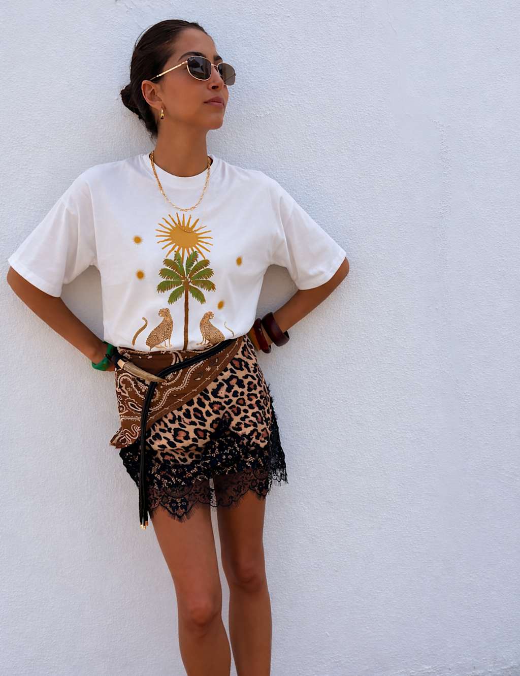 Never Fully Dressed Women's Pure Cotton Printed T-Shirt - XX Large - White Mix - Available at M&S