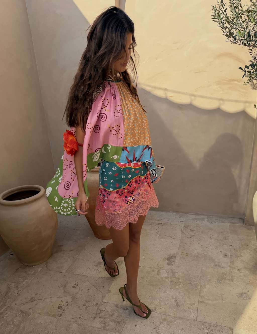 Never Fully Dressed Women's Printed Lace Detail Mini Slip Skirt - 20 - Pink Mix - Available at M&S
