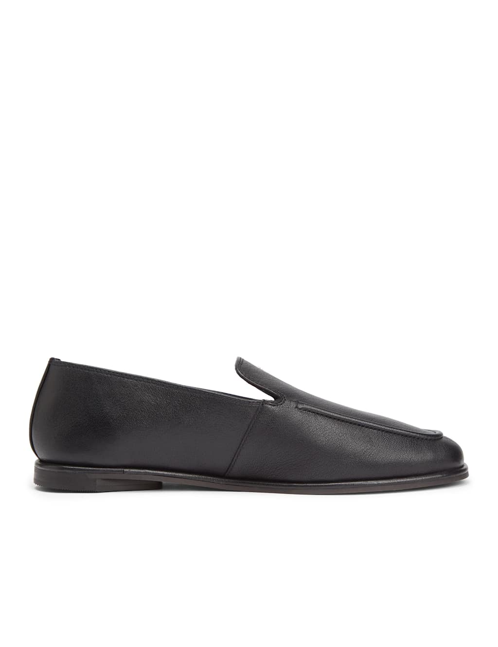 Tommy Hilfiger Leather Slip On Flat Loafers Black