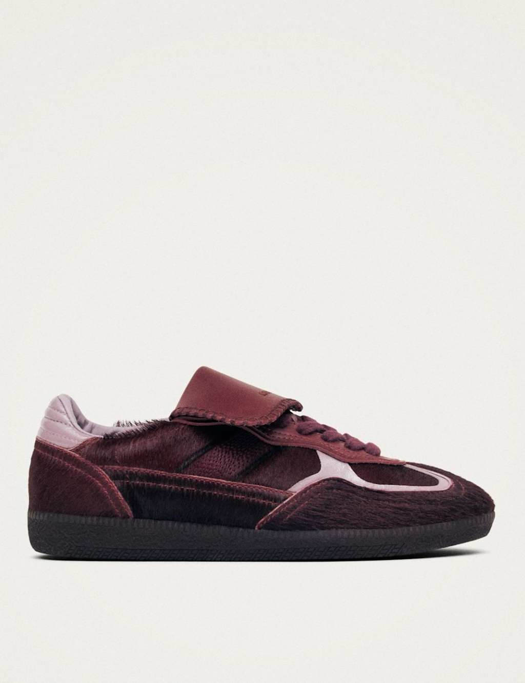 Alohas Tb.490 Club Burgundy Leather Lace Up Trainers Burgundy Mix