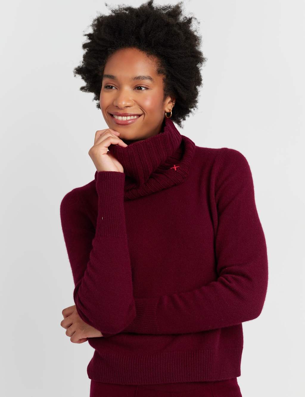 Chinti & Parker Wool Rich Snood With Cashmere Red