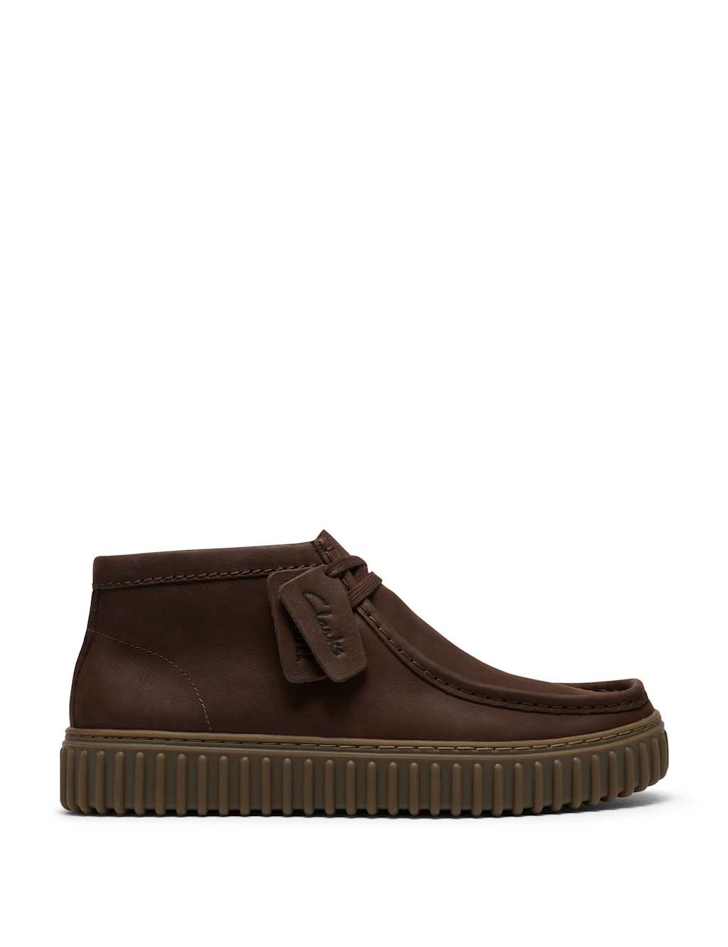 Clarks Men's Leather Lace Up Boots - 7 - Brown - Available at M&S