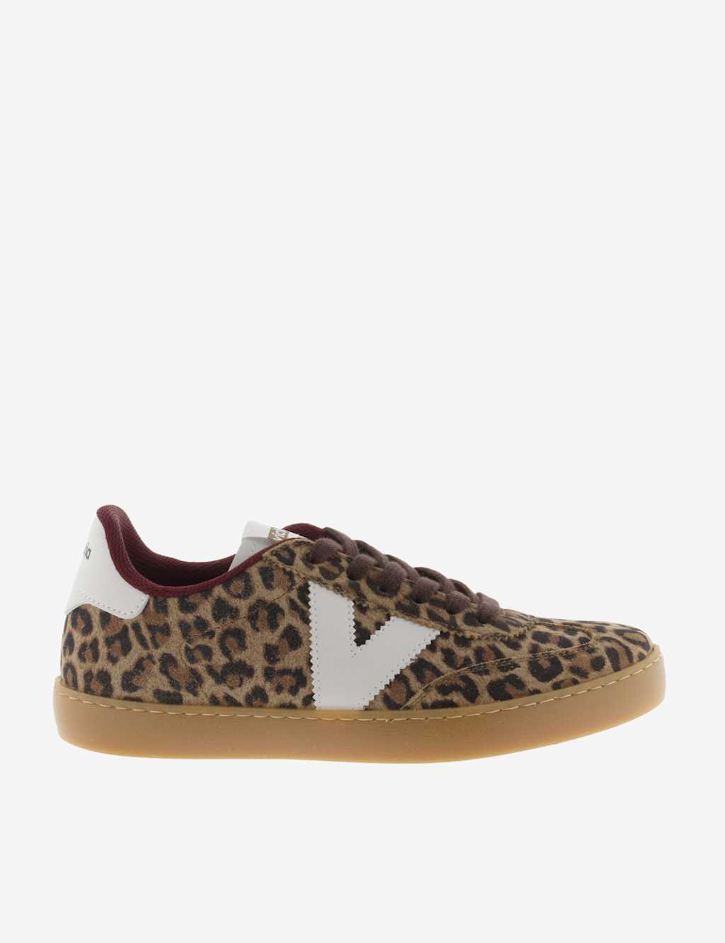 Victoria Women's Suede Leopard Print Trainers - 6 - Brown - Available at M&S
