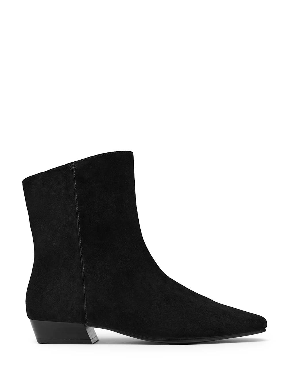 Clarks Women's Suede Block Heel Ankle Boots - 4 - Black - Available at M&S