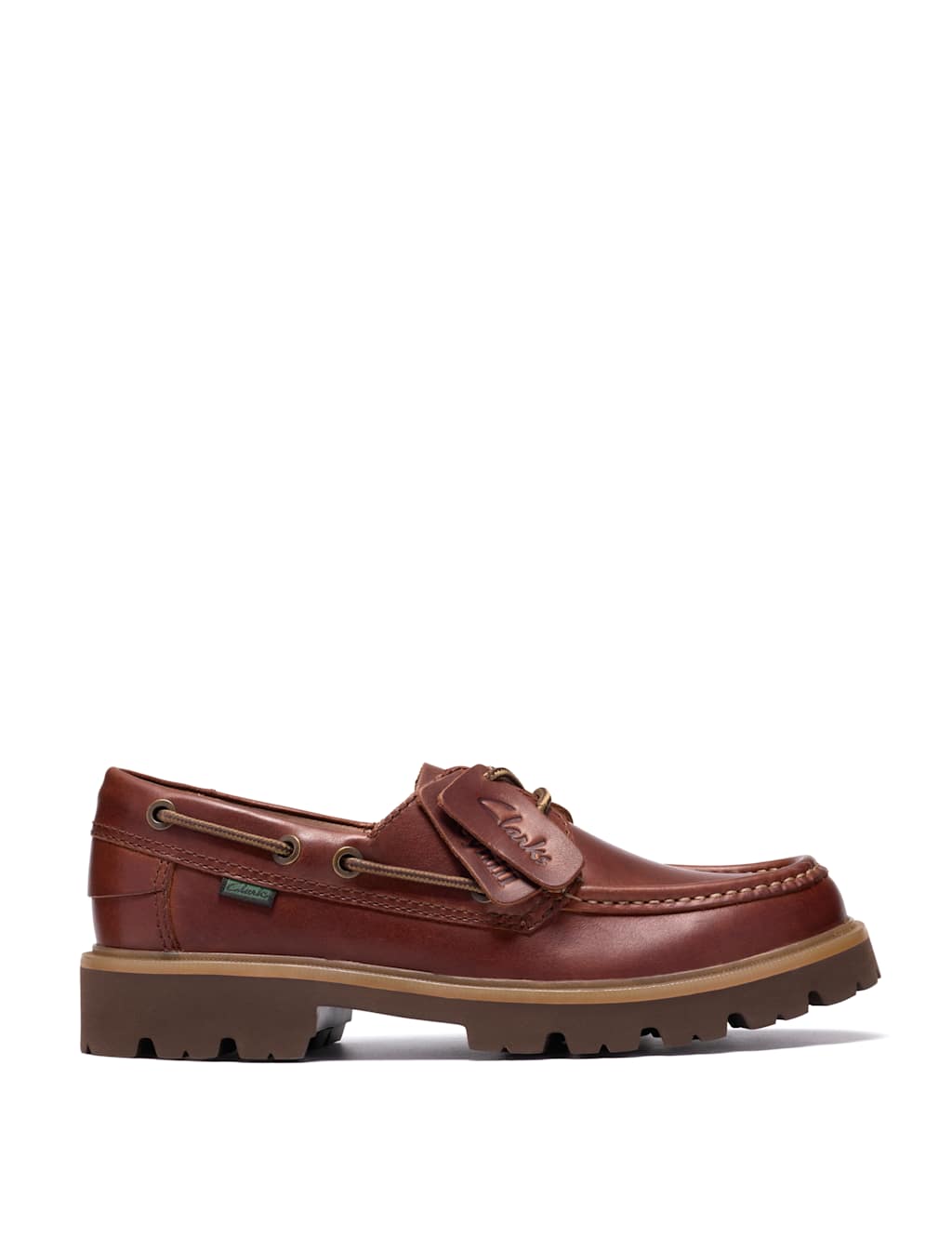 Clarks Men's Leather Boat Shoes - 9 - Brown - Available at M&S